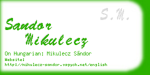 sandor mikulecz business card