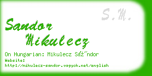 sandor mikulecz business card